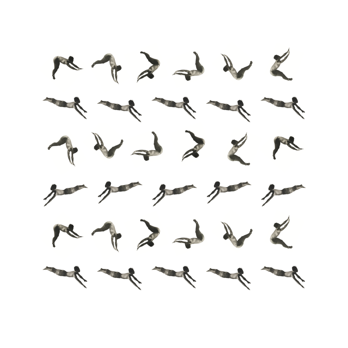 Collage Diver Print, Black and White. Available at Lido.